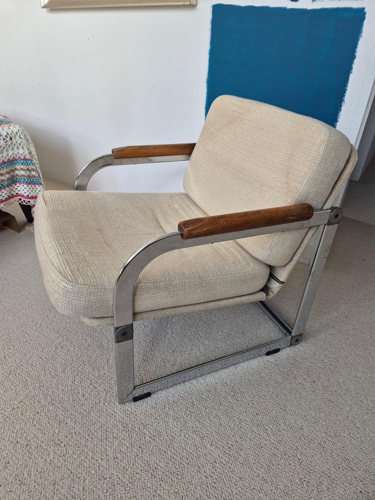 Klassieke fauteuil - Comfortabel en stijlvol, Ophalen, Gebruikt, Hout, Klassiek, strak, industrieel