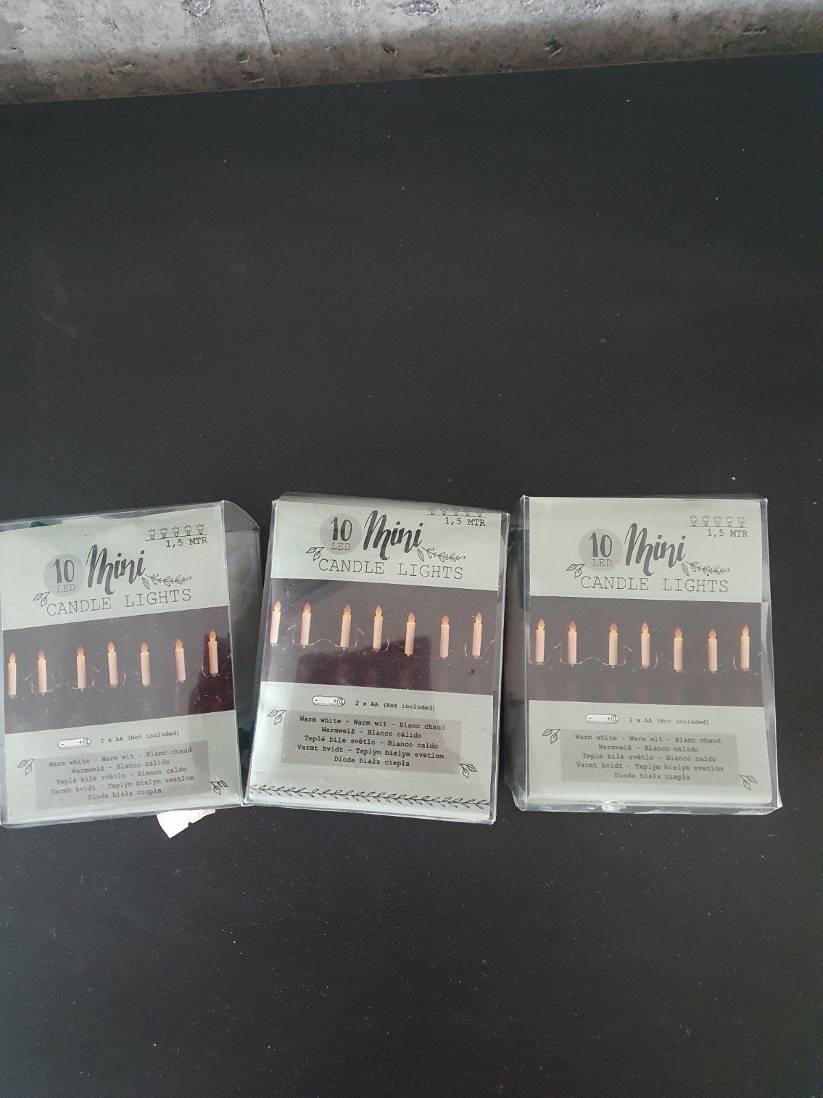 3 sets nieuwe mini LED kerstlampjes - warm wit, 1.5M, Ophalen of Verzenden, Nieuw