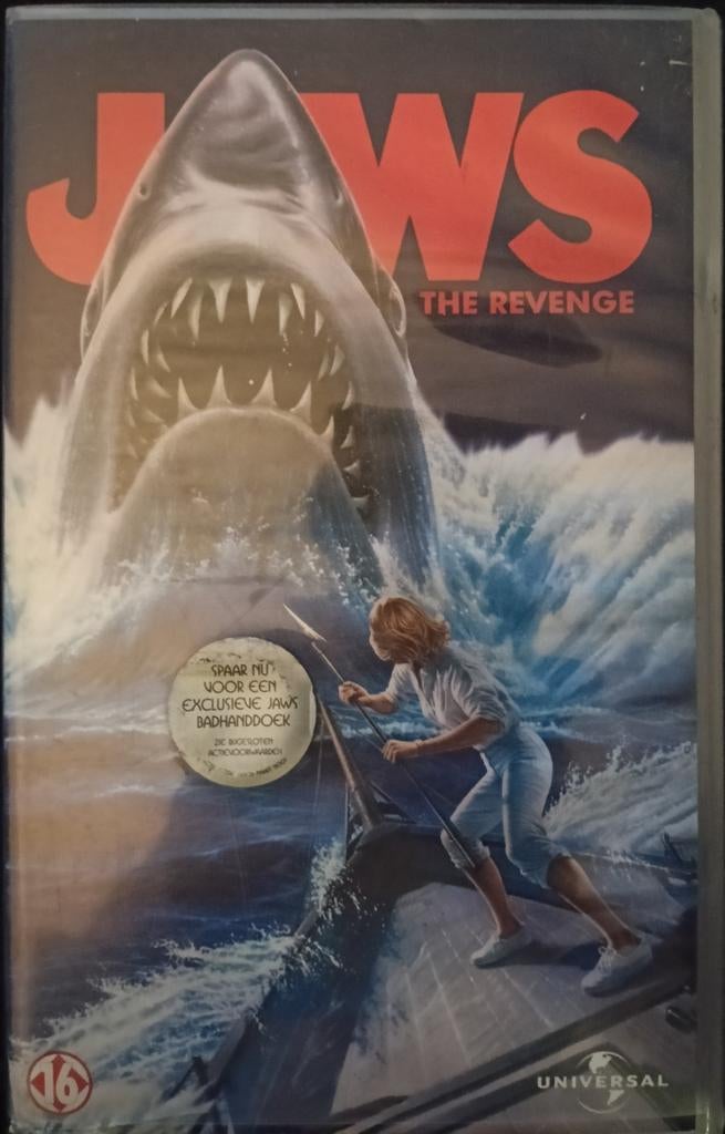 Jaws 4 The Revenge vhs, Vanaf 16 jaar, Ophalen of Verzenden, Zo goed als nieuw