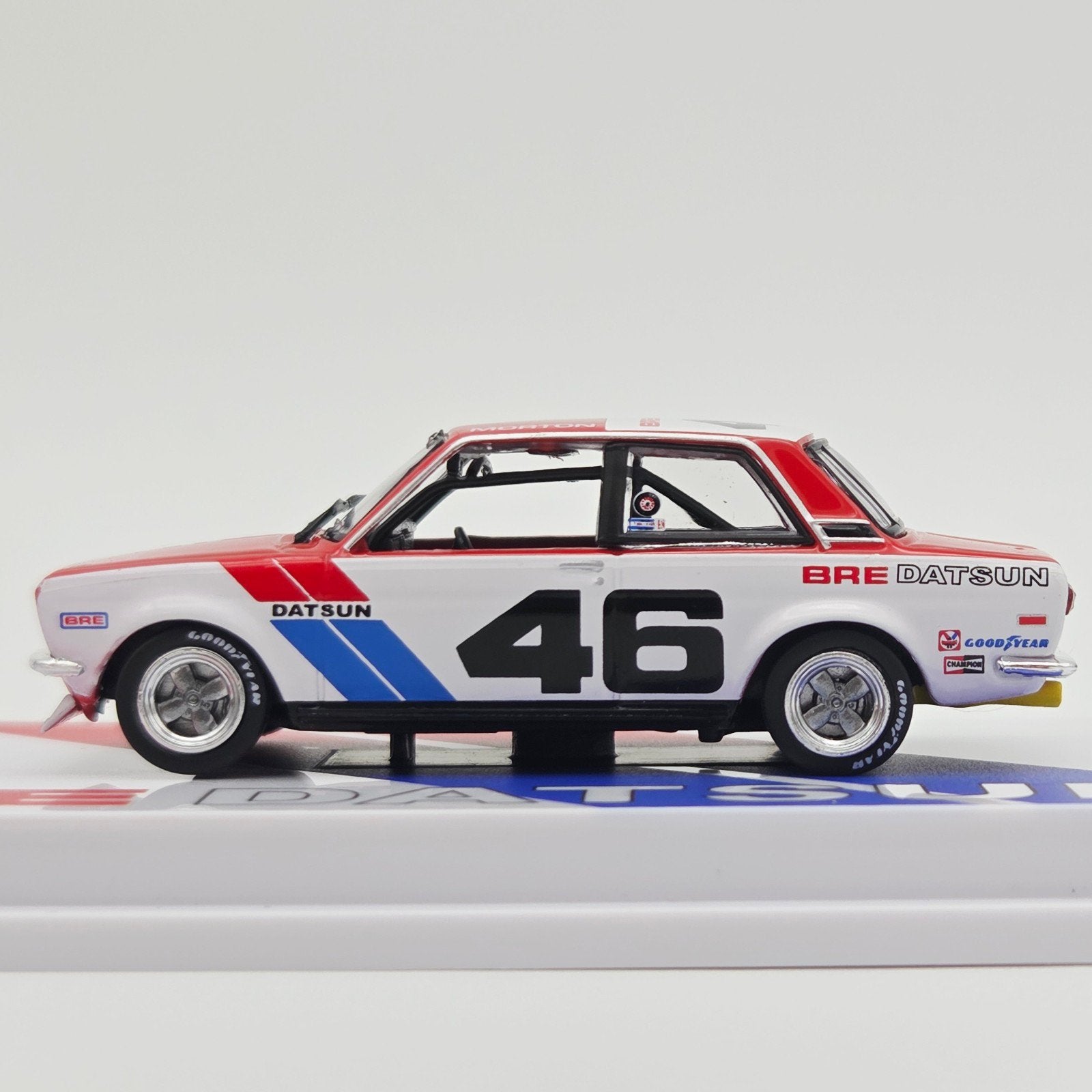 Tarmac – 1971 BRE Datsun 510 #46 John Morton Trans-Am 2.5 Ch, Mymodelcar@outlook.com, Auto, Tarmac, Ophalen of Verzenden