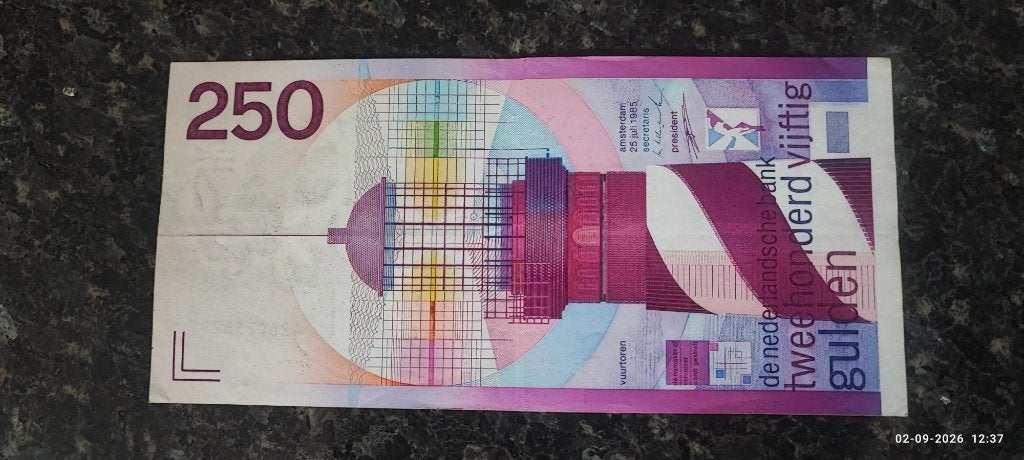 Zeldzaam 250 Gulden biljet "Vuurtoren" - Nederlandse Bank, Postzegels en Munten, Bankbiljetten | Nederland, Ophalen of Verzenden