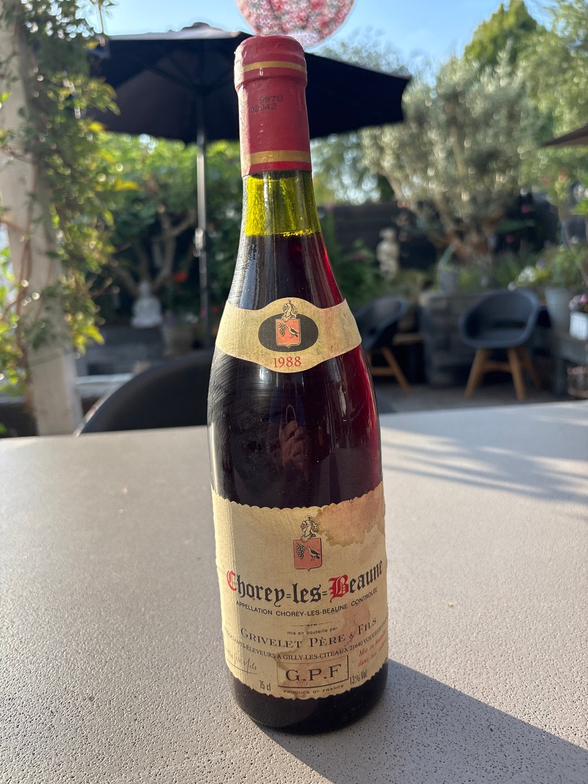 Chorey-les-Beaune 1988 - Grivelet Père & Fils, Gebruikt, Frankrijk, Ophalen of Verzenden, Rode wijn
