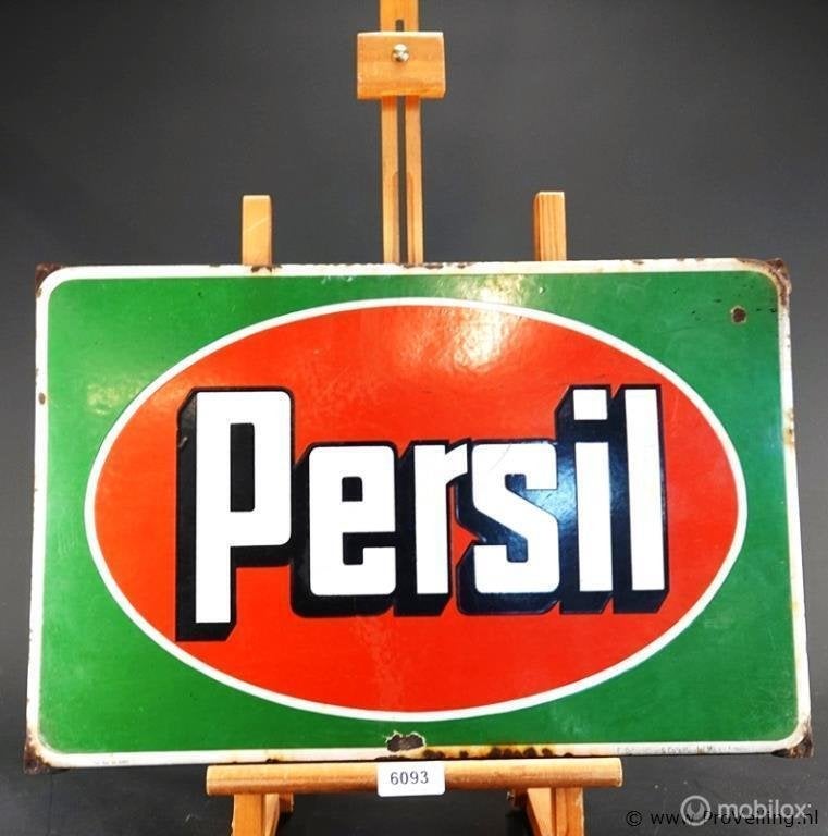 Online Veiling: Oud emaillen bord Persil, Gebruikt
