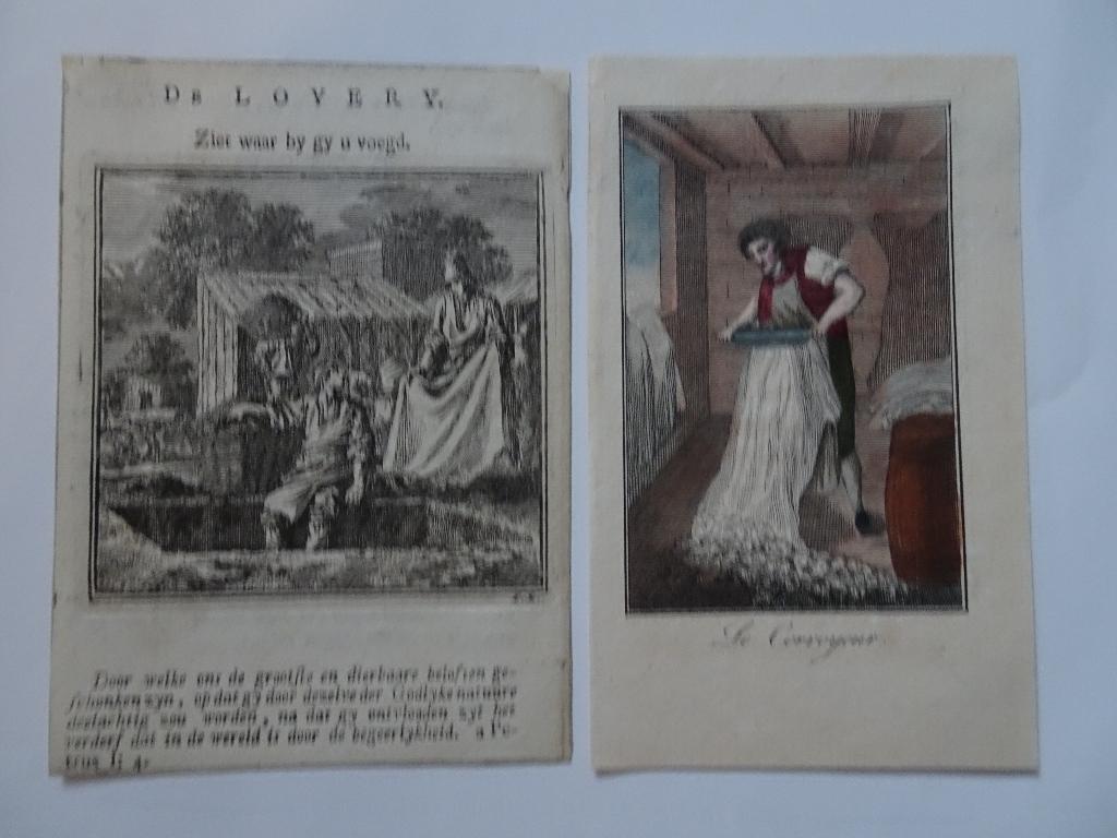 gravures leerlooier en leerbewerker J, en C. Luyken 18e eeuw, Dagelijks leven, 1800 - 1899, Verzenden, Gravure