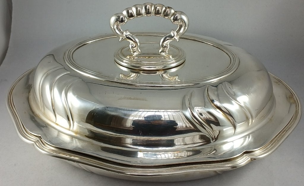 Zilveren dekschaal á double usage 800  zilver, Ophalen of Verzenden, Zilver