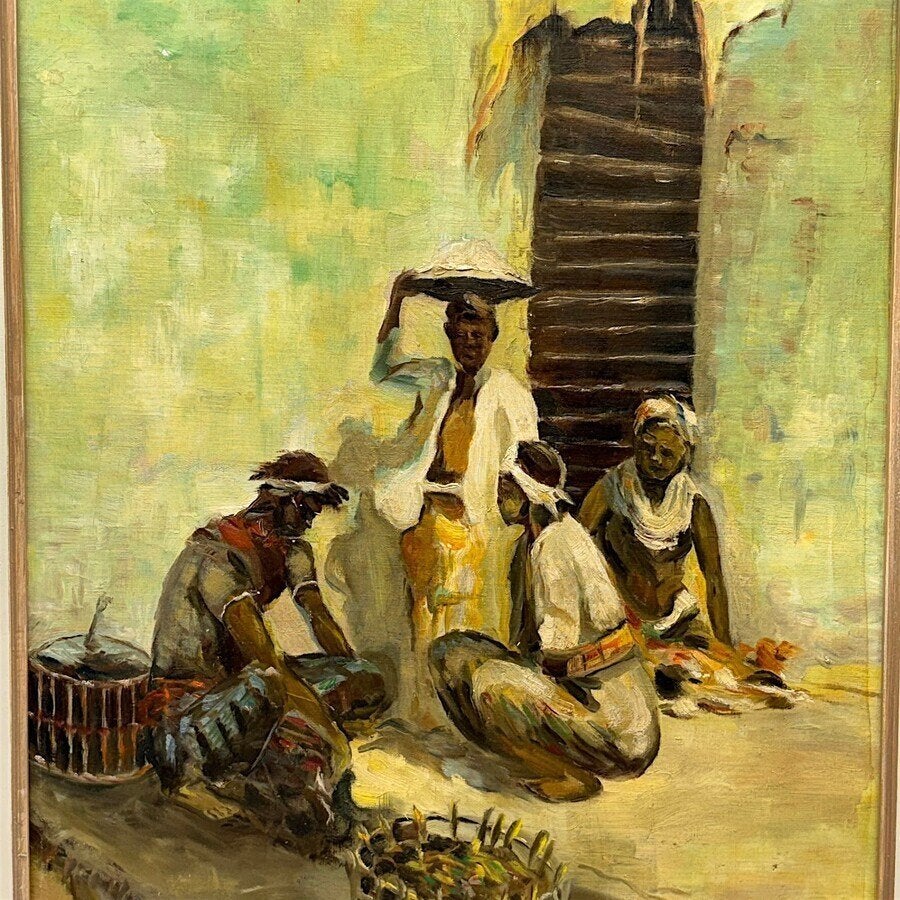 Reinier Pijnenburg (1884-1968) - straatje, Marokko, Ophalen of Verzenden
