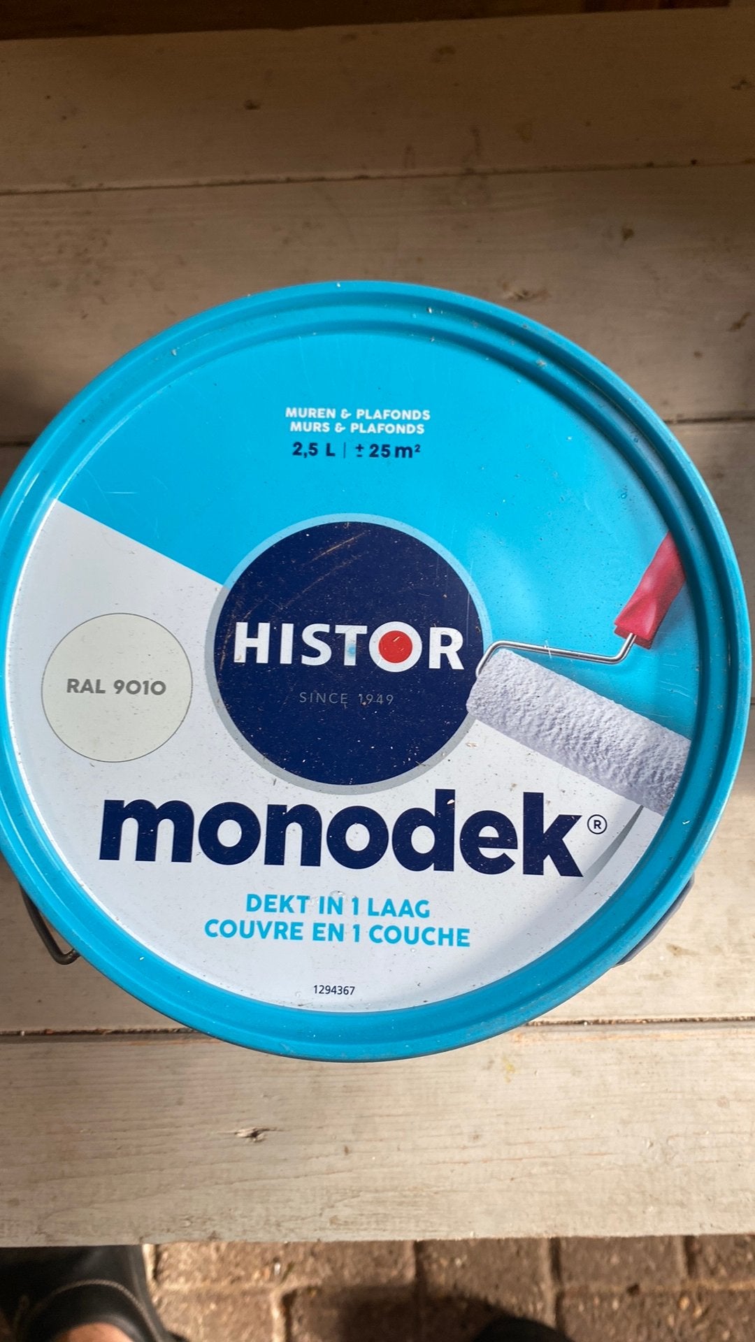Histor monodek RAL 9010 2,5L, Ophalen, Nieuw, Wit