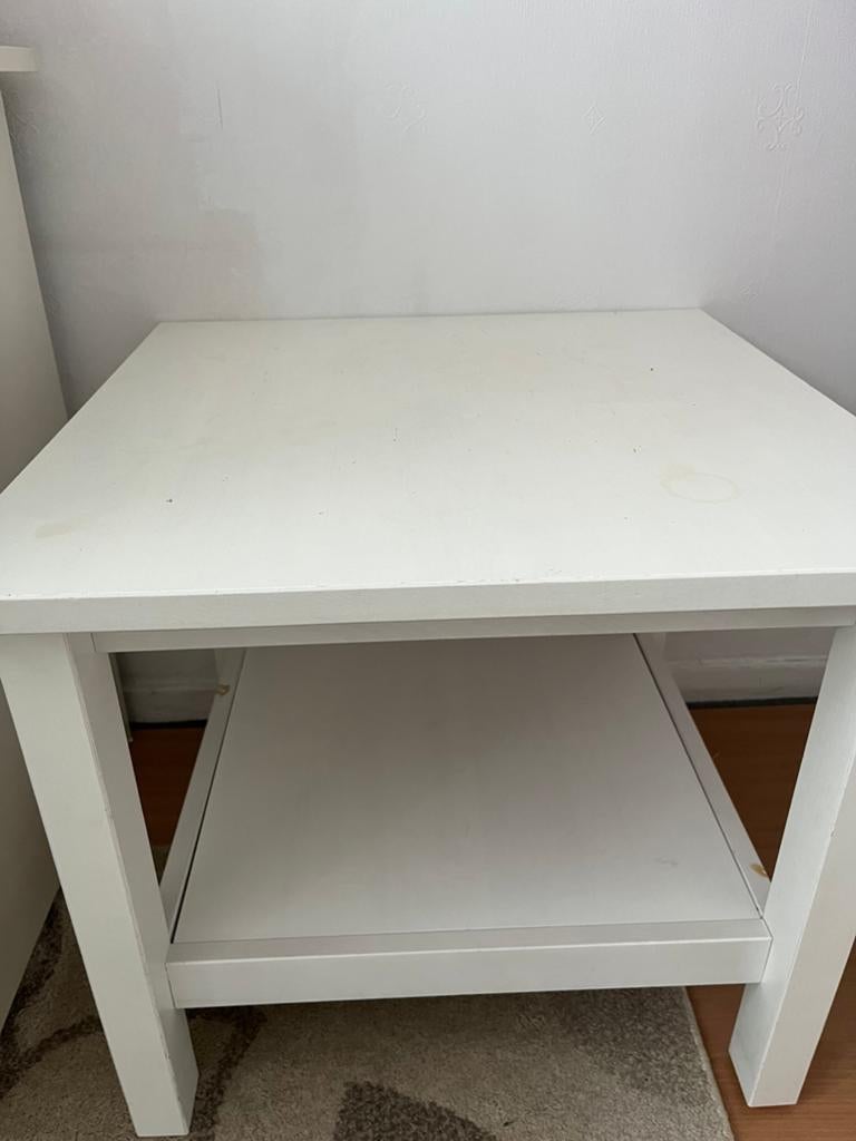 Witte tafel, Ophalen of Verzenden, Zo goed als nieuw, 25 tot 50 cm, Rechthoekig