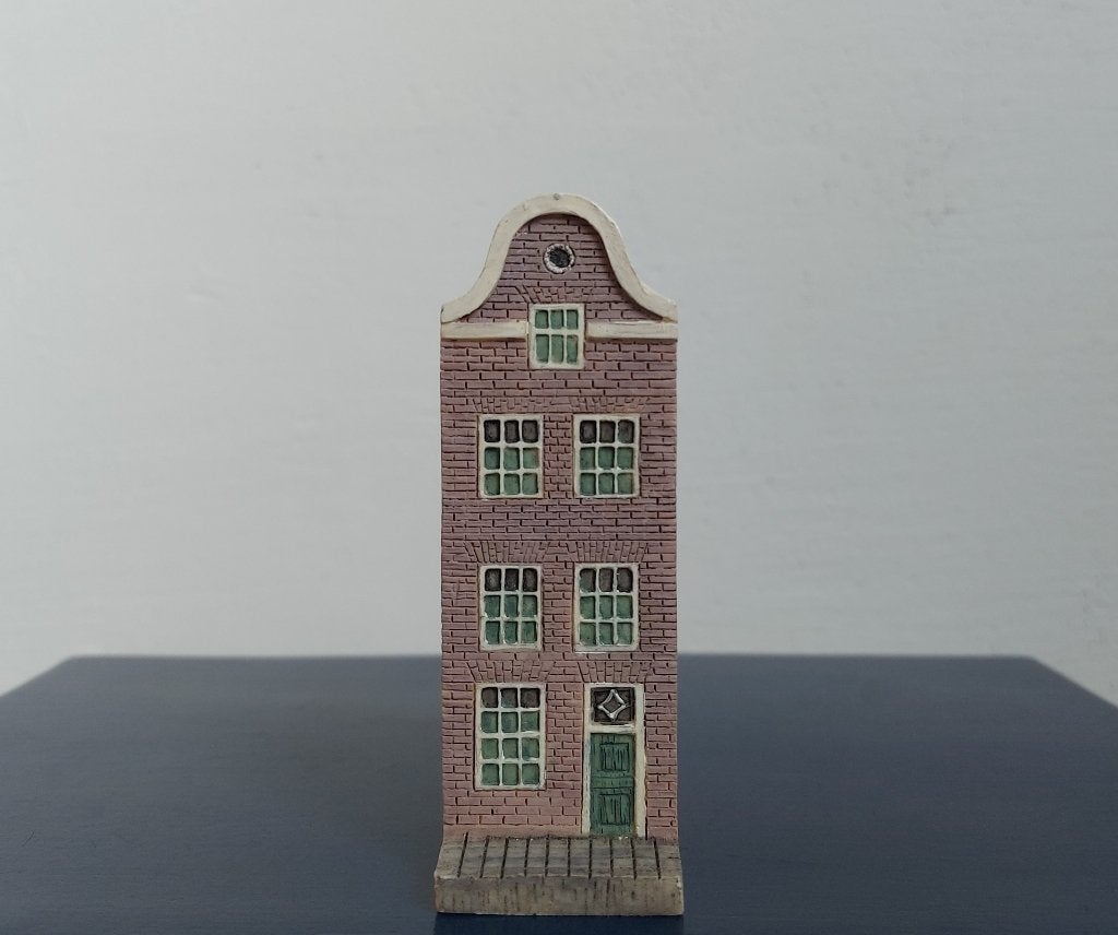 Blokker miniatuur Amsterdams klokgevelhuisje / grachtenpand, Ophalen of Verzenden, Zo goed als nieuw, Overige typen