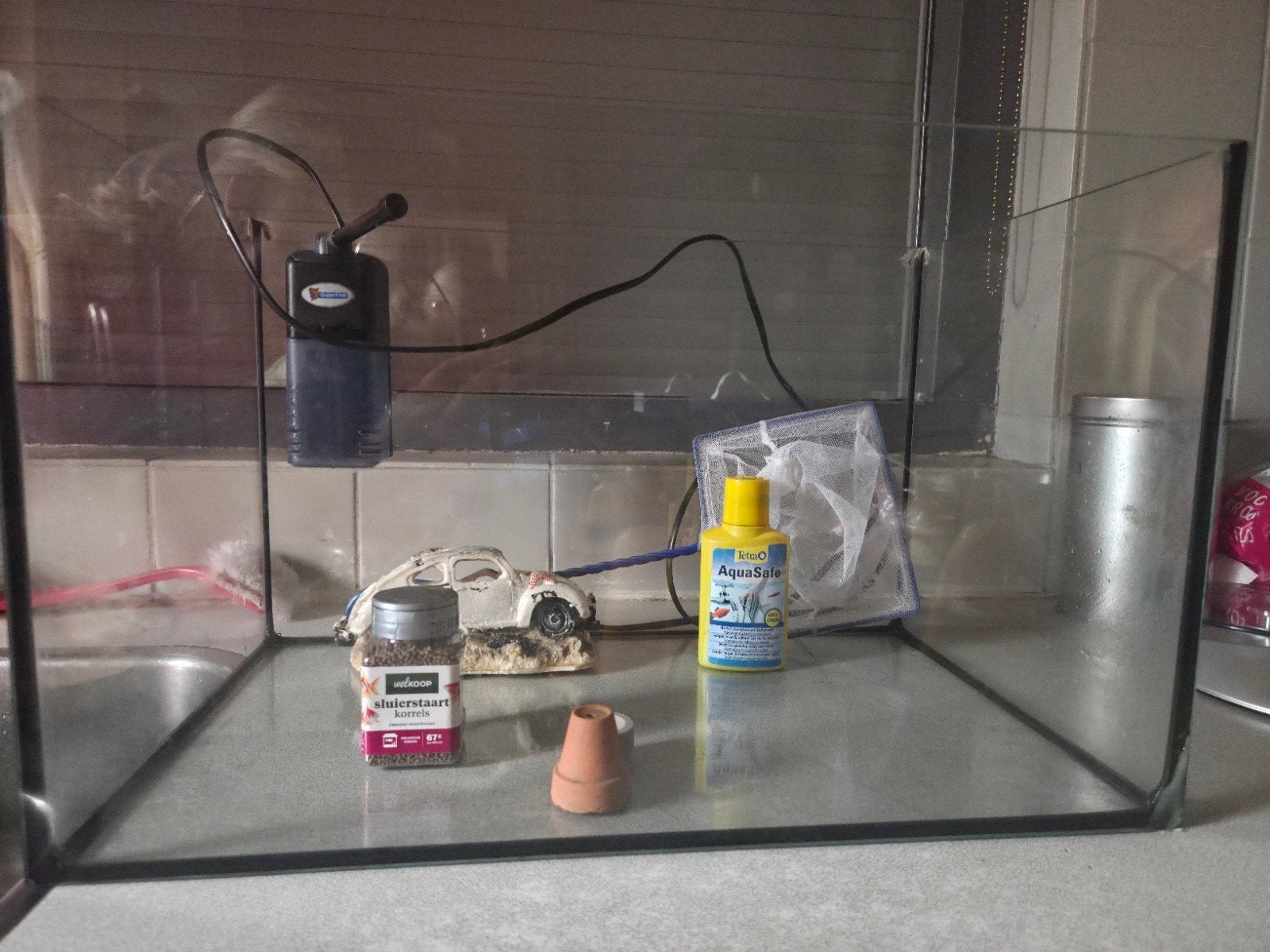 Aquarium, Dieren en Toebehoren, Ophalen, Inclusief toebehoren, Gebruikt