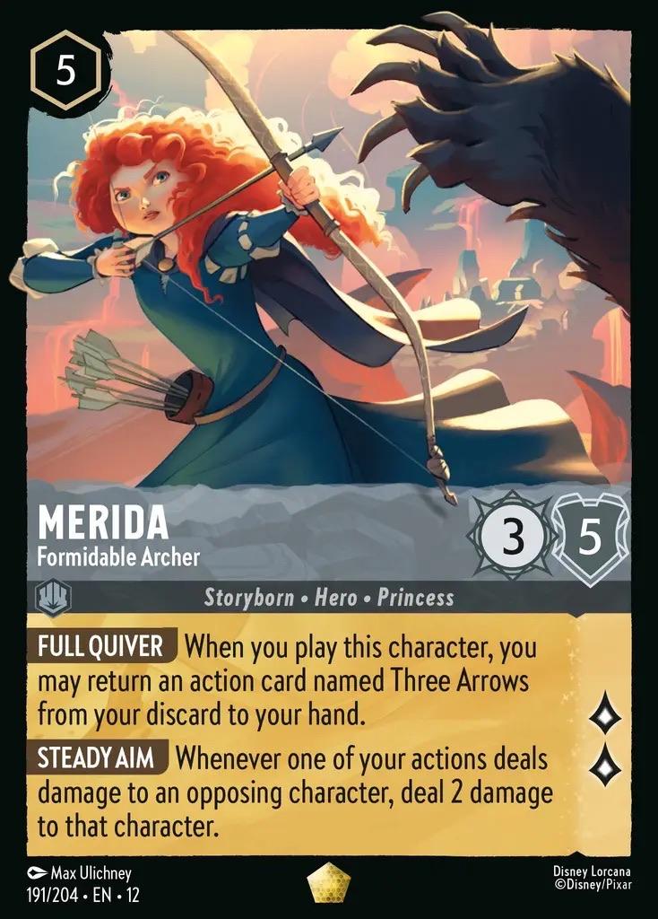 Disney Lorcana - Wilds Unknown - 012-191 - Merida (FOIL), Ophalen of Verzenden, Nieuw, Losse kaart, Foil