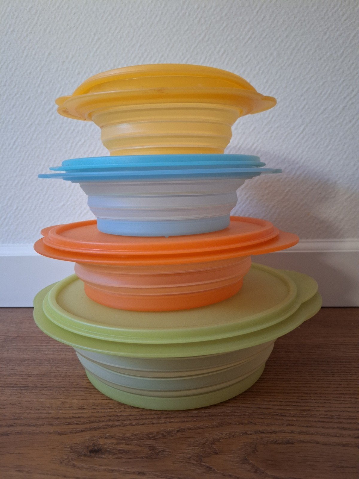 4x Tupperware opvouwbare bakjes, Ophalen of Verzenden, Bak of Kom
