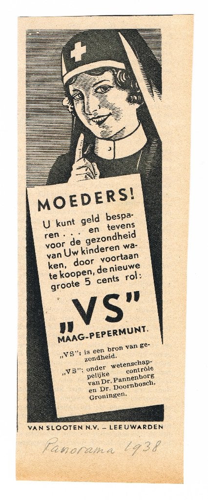 Van Slooten - Advertentie uit Tijdschrift 1938, Verzamelen, Ophalen of Verzenden, Gebruikt