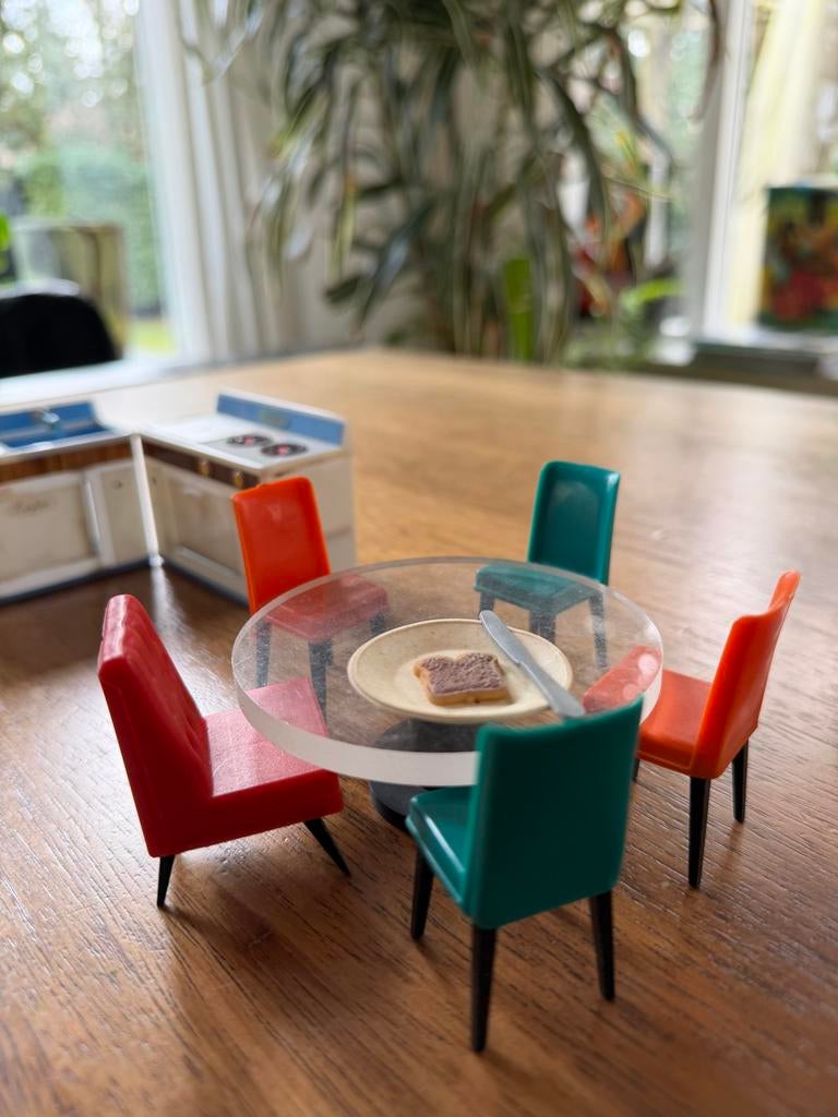 Jaren 60 poppenhuis meubels, Ophalen of Verzenden, Gebruikt, Jongen of Meisje