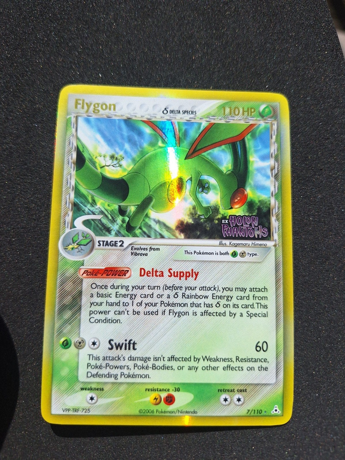 Flygon Holon Phantoms stamped, Ophalen of Verzenden, Zo goed als nieuw, Losse kaart, Foil