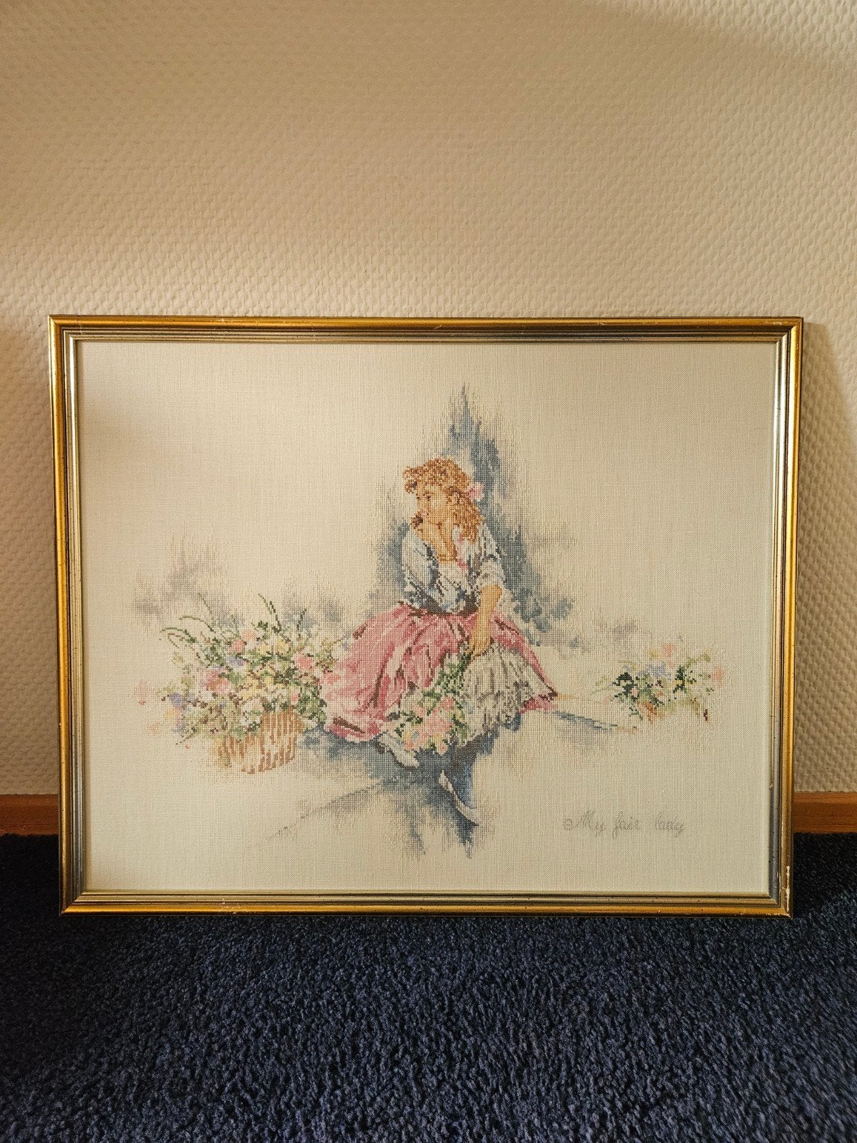 zelf geborduurd schilderij, Ophalen, 50 tot 75 cm, Schilderij, 50 – 75