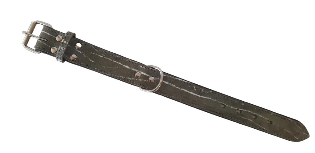 DOG GEAR Safari Halsband Leder Grijs Nek 30-39 cm KOOPJE!!!, Ophalen of Verzenden, Nieuw
