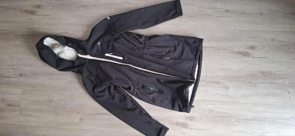 Zwarte softshell parka jas maat 152, Ophalen of Verzenden, Gebruikt, Jas
