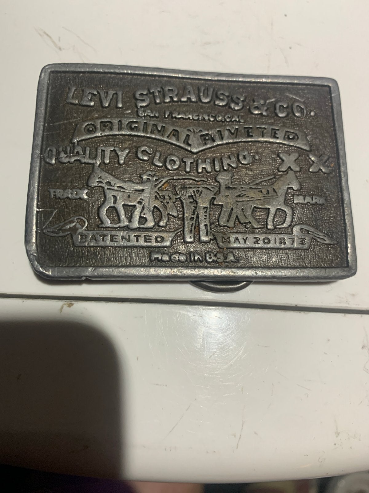 Vintage Levi Strauss & Co. Riemgesp - Origineel, Ophalen of Verzenden, Gedragen, Losse buckle of gesp