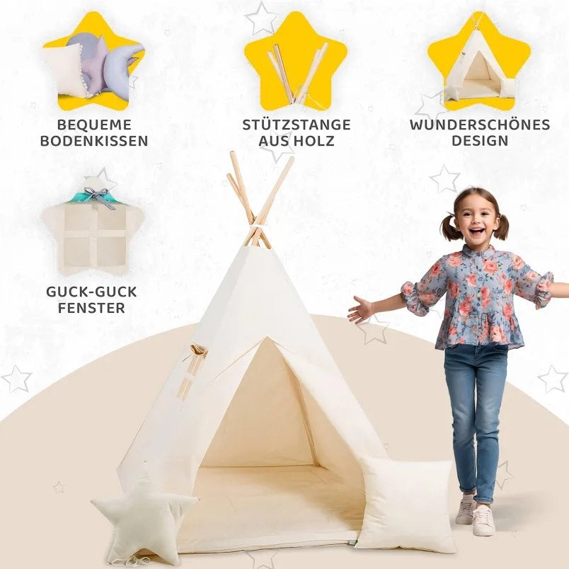 Rainbow Kid Tipi - Wit met grijze sterren, Kinderen en Baby's, Ophalen, Gebruikt