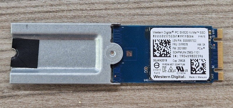 SSD - WDC PC SN520 256GB NVMe M.2, Computers en Software, Intern, Gebruikt, SSD, 256 GB