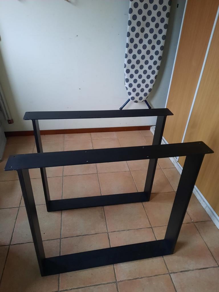Zwarte stalen tafelpoten - Set van 2, Ophalen, Tafelpoot, Gebruikt, 50 tot 100 cm