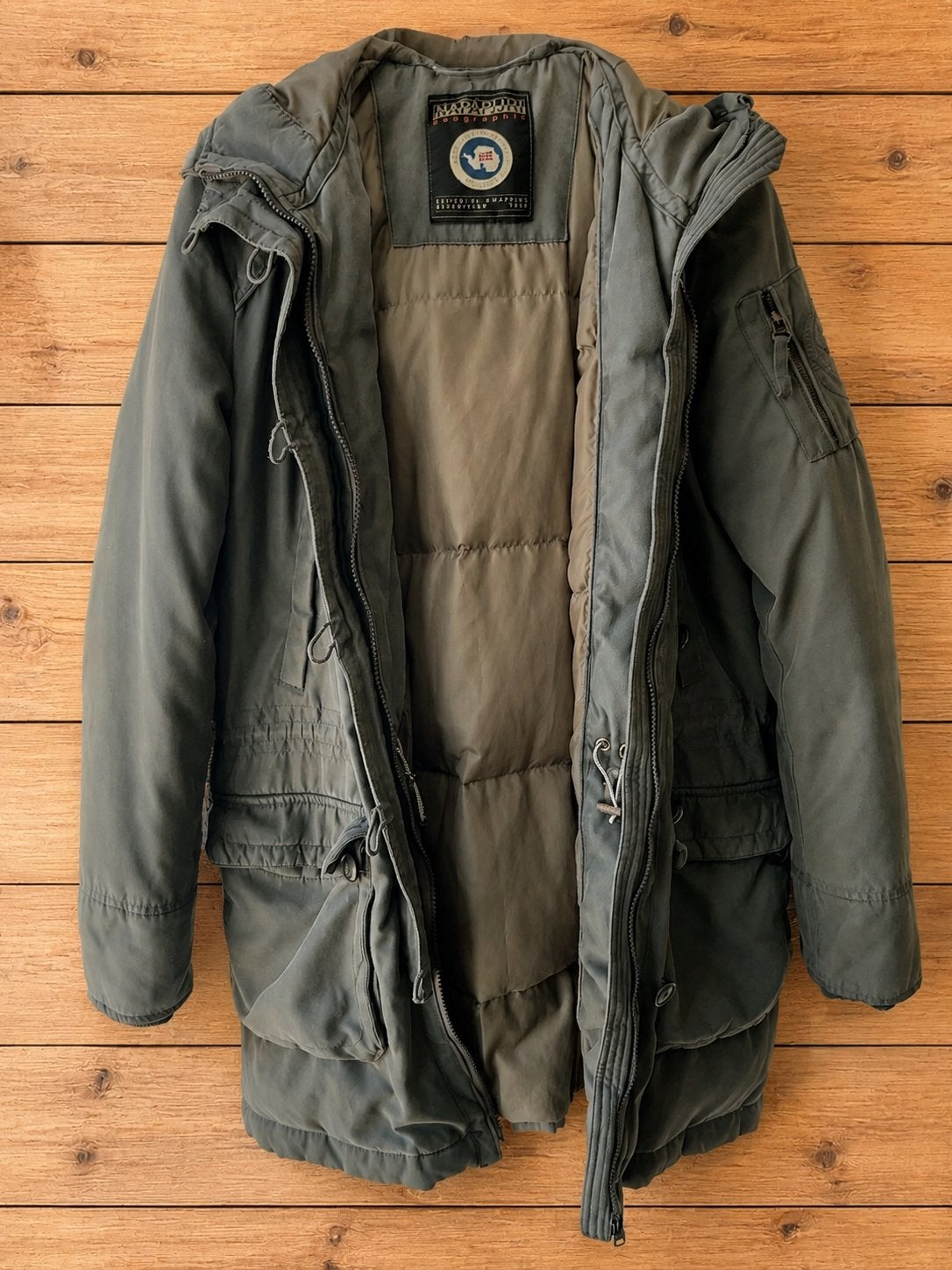 Napapijri Winterjas / Parka (Maat L) – Zeer Goede Staat, Ophalen of Verzenden, Zo goed als nieuw, Maat 52/54 (L), Groen