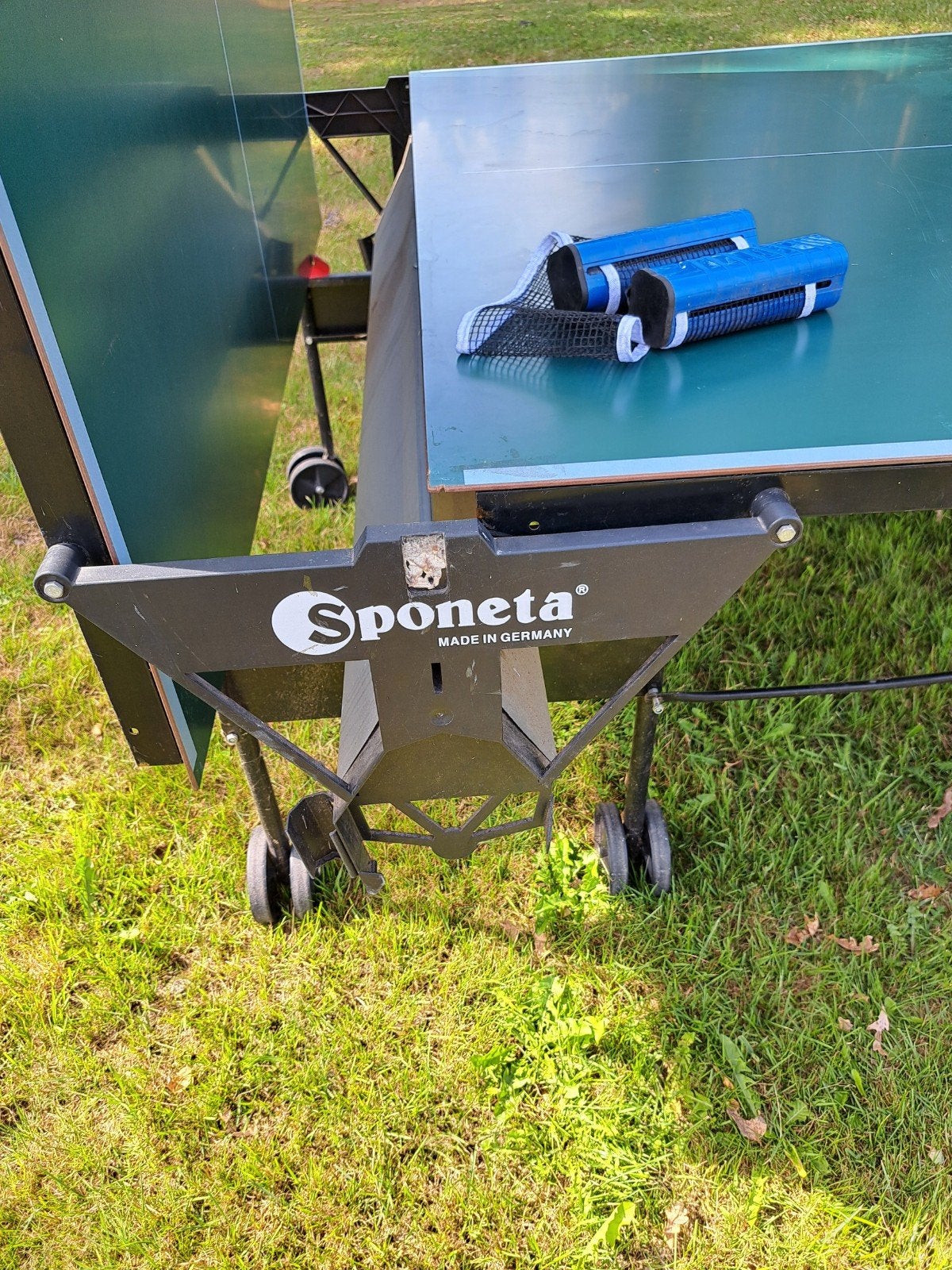 Sponeta Tafeltennistafel - Inklapbaar & Verrijdbaar, Ophalen of Verzenden, Gebruikt, Tafel Outdoor, Verrijdbaar