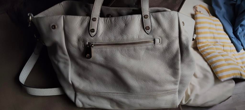 Smaak Amsterdam tas van soepel crème leer, Sieraden, Tassen en Uiterlijk, Tassen | Damestassen, Ophalen of Verzenden