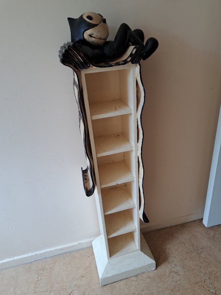 loodzware oude disney standaard Felix (collectors item), Verzamelen, Ophalen, Mickey Mouse, Gebruikt, Beeldje of Figuurtje