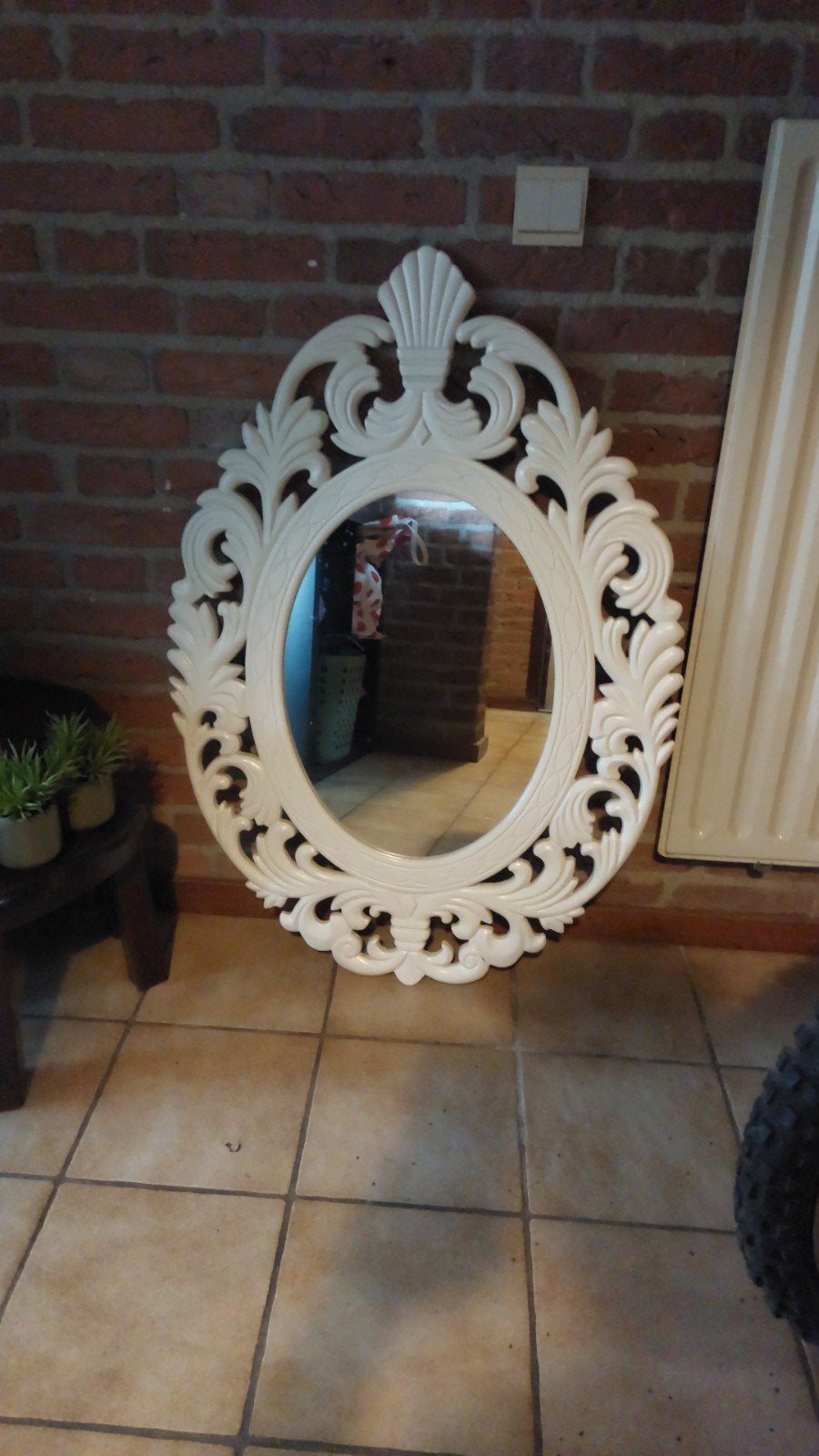 Leuke spiegel 100x70, Ophalen, Ovaal, 50 tot 75 cm, 100 tot 150 cm