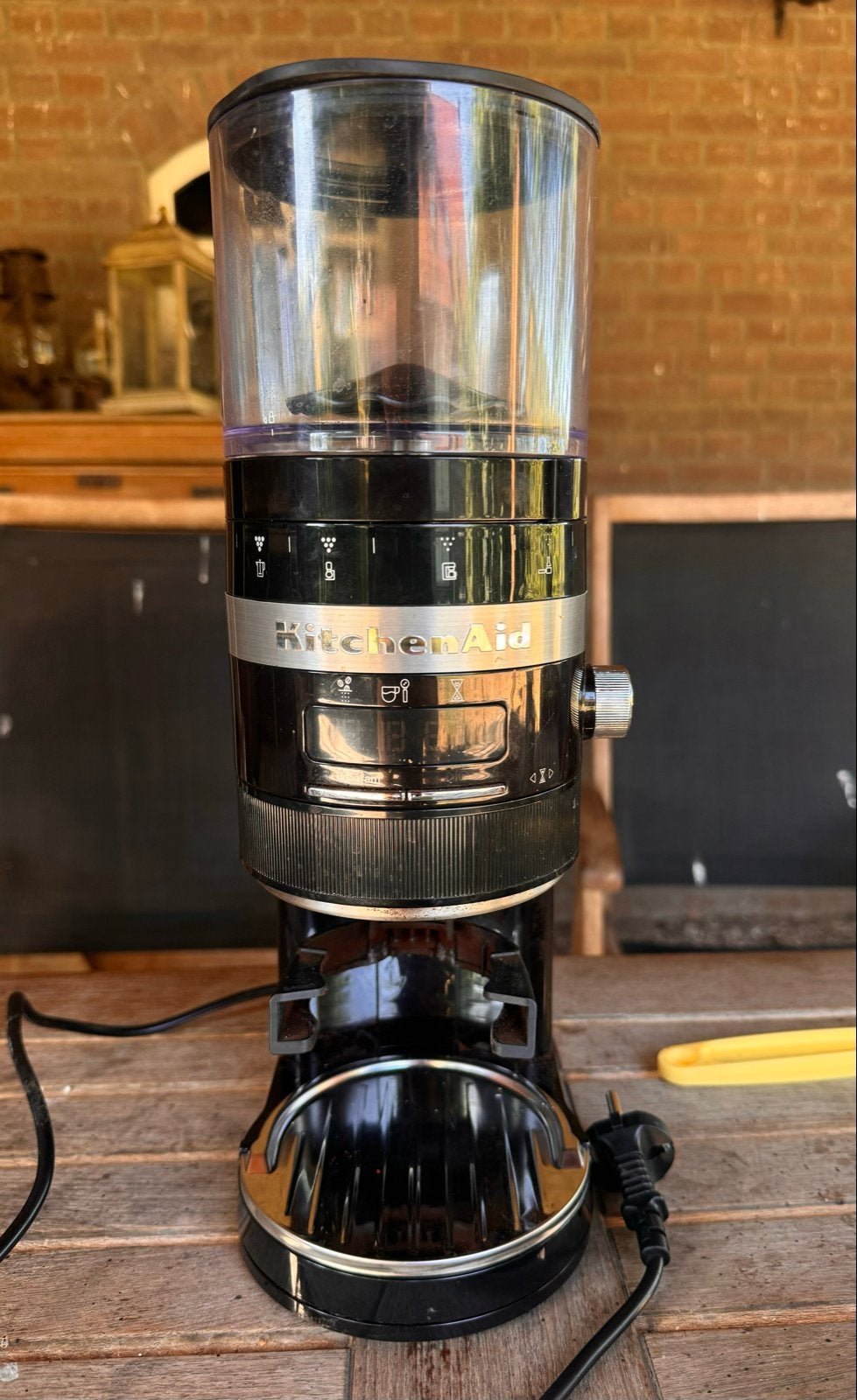 KitchenAid Artisan Koffiemolen - Zwart, Overige modellen, 10 kopjes of meer, Zo goed als nieuw, Koffiebonen