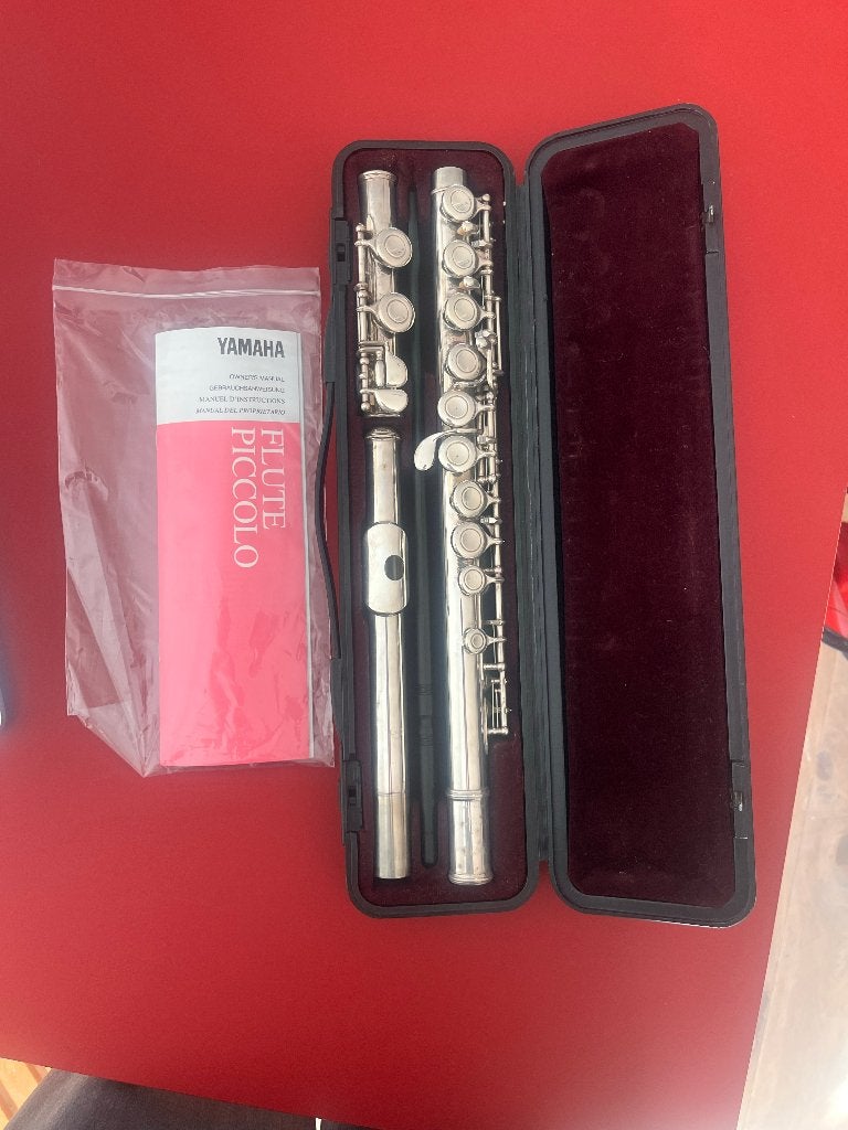 Yamaha YFL-211 dwarsfluit met originele koffer, Ophalen, Gebruikt, Dwarsfluit, Met koffer of tas