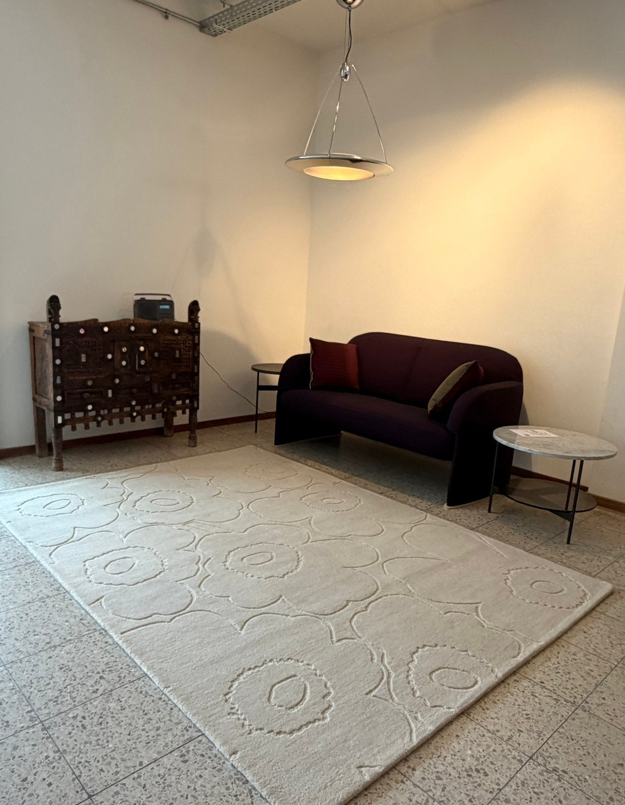 Brink en Campman tapijt Marimekko Piirto Unikko Naturel, Ophalen, 150 tot 200 cm, 200 cm of meer, Zo goed als nieuw
