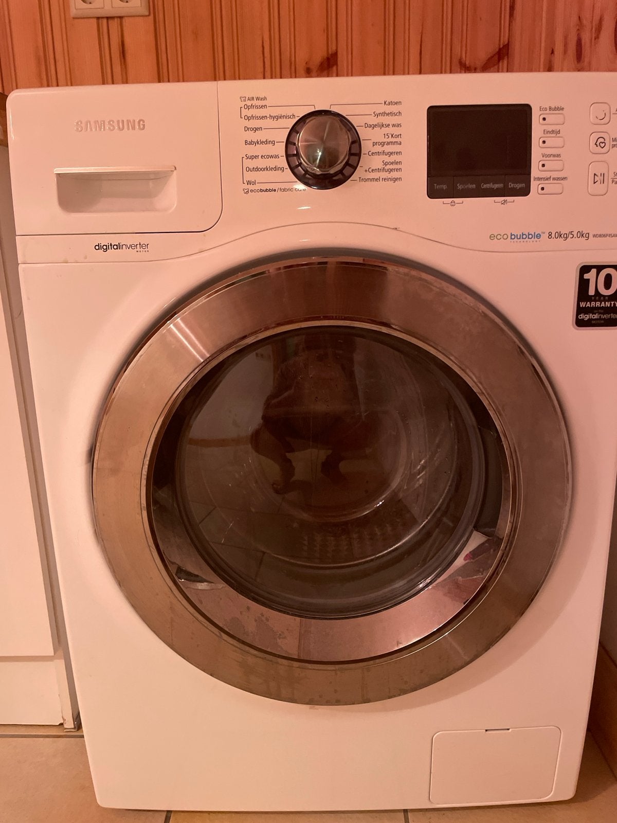 Samsung Eco Bubble Wasmachine 8kg/5kg WD806P4SAWQ, Ophalen, 1200 tot 1600 toeren, Gebruikt, 8 tot 10 kg