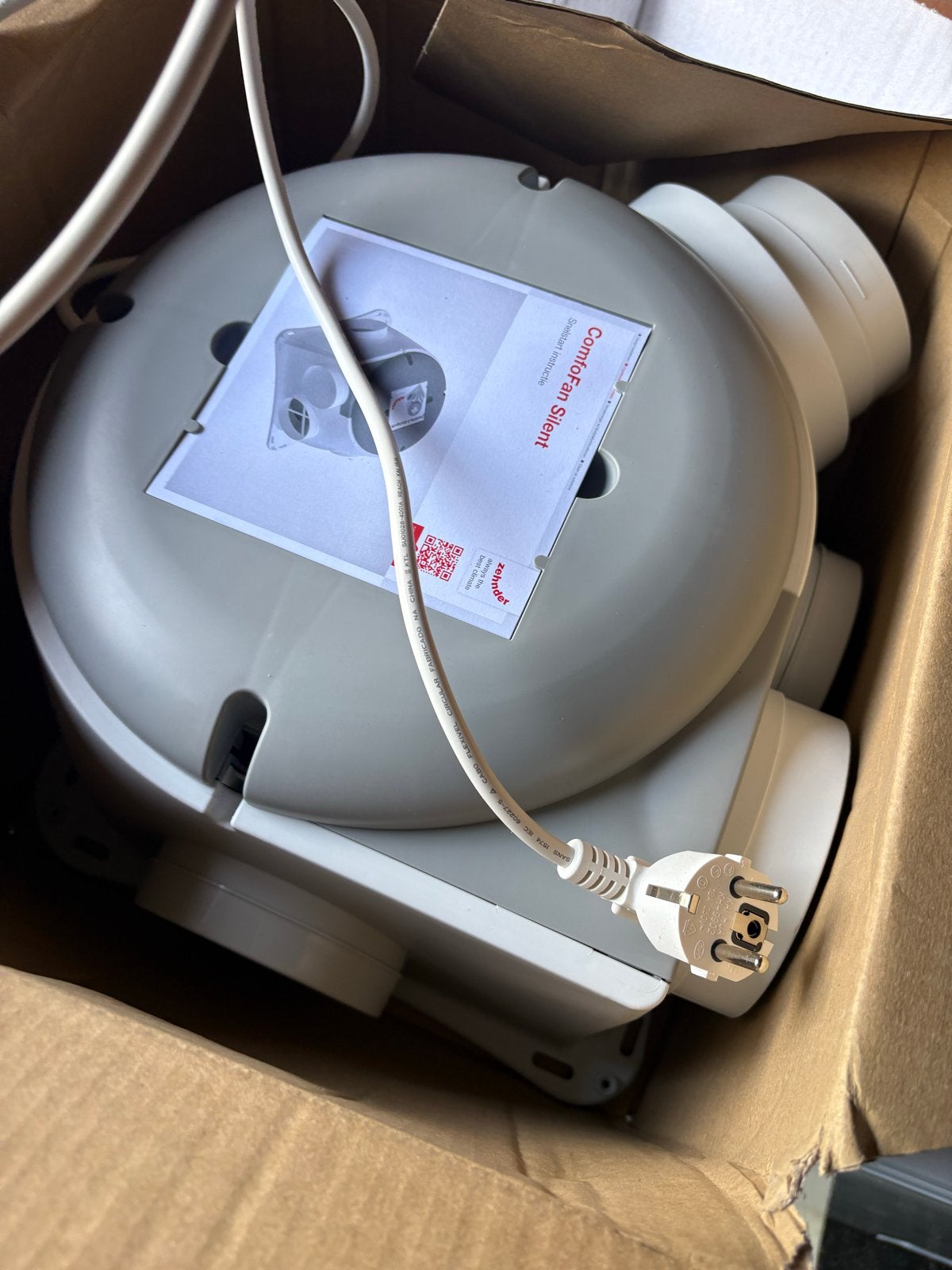 ComfoFan Silent Ventilator en Afzuiger Set, Ophalen of Verzenden, Nieuw, Ventilator en Afzuiger