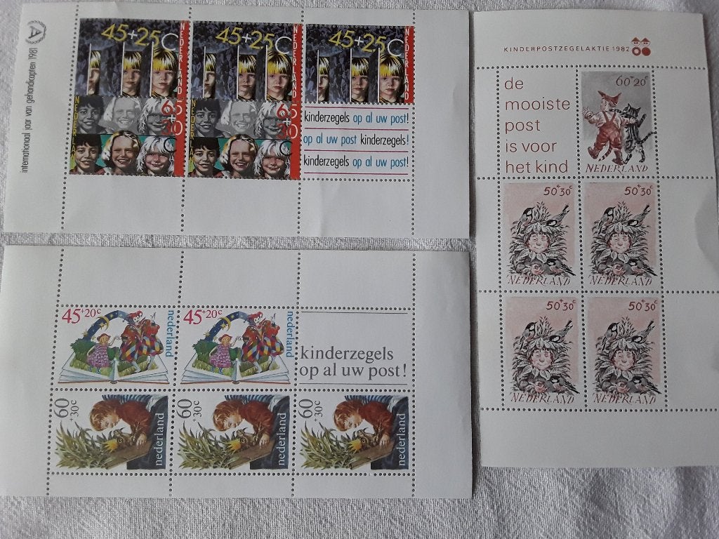 3 nieuwe velletjes kinderpostzegels samen €9,=, Ophalen of Verzenden, Na 1940