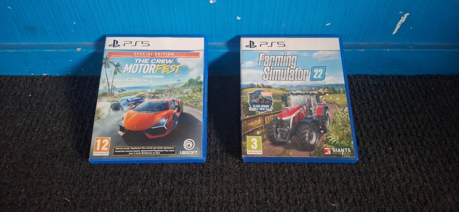 PS5 Games: Farming Simulator 22 & The Crew Motorfest, Ophalen, Online, 1 speler, Zo goed als nieuw