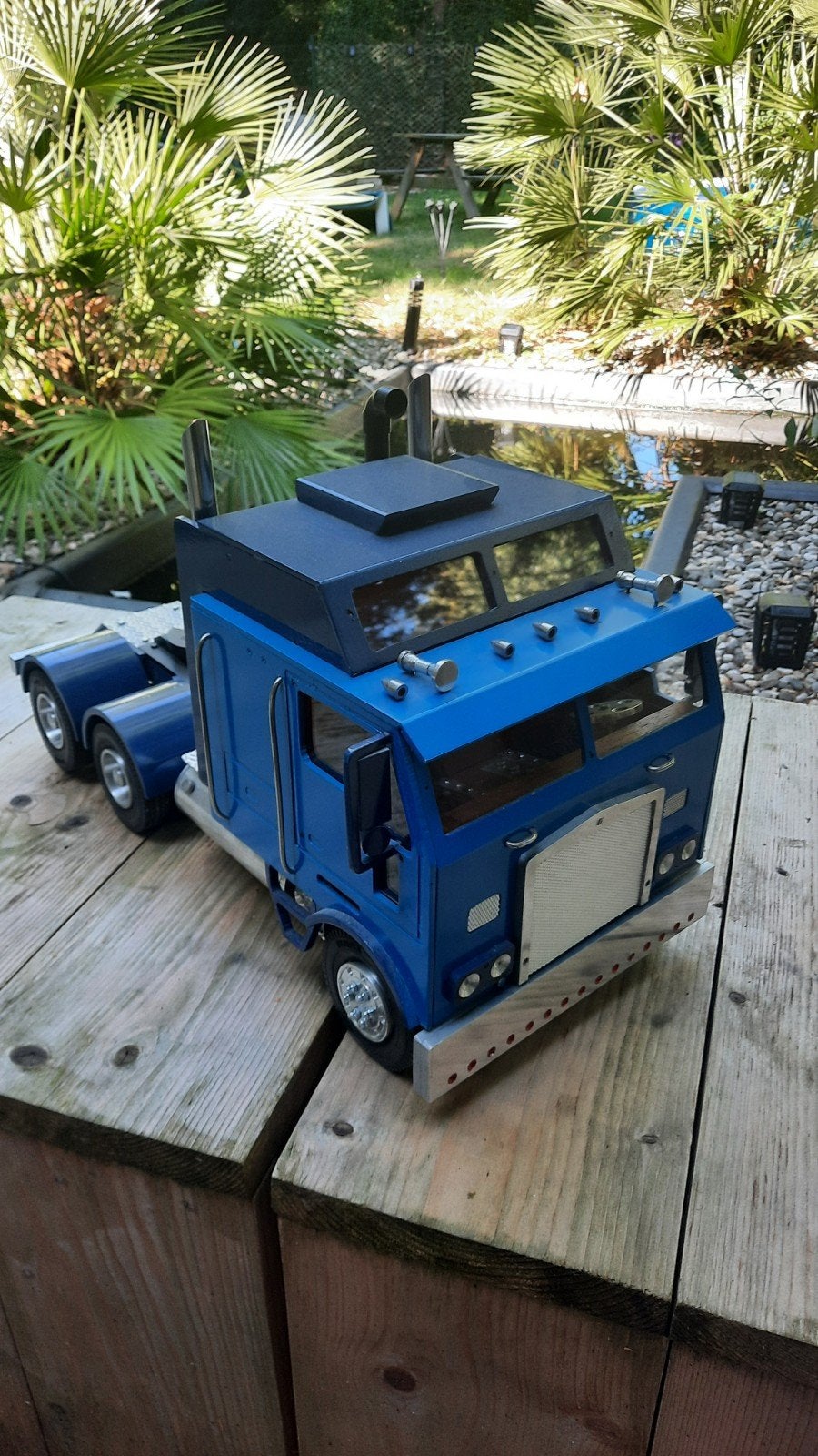 Modelbouw Handgemaakte RVS Vrachtwagen Model - 1.45m Lang, Ophalen of Verzenden