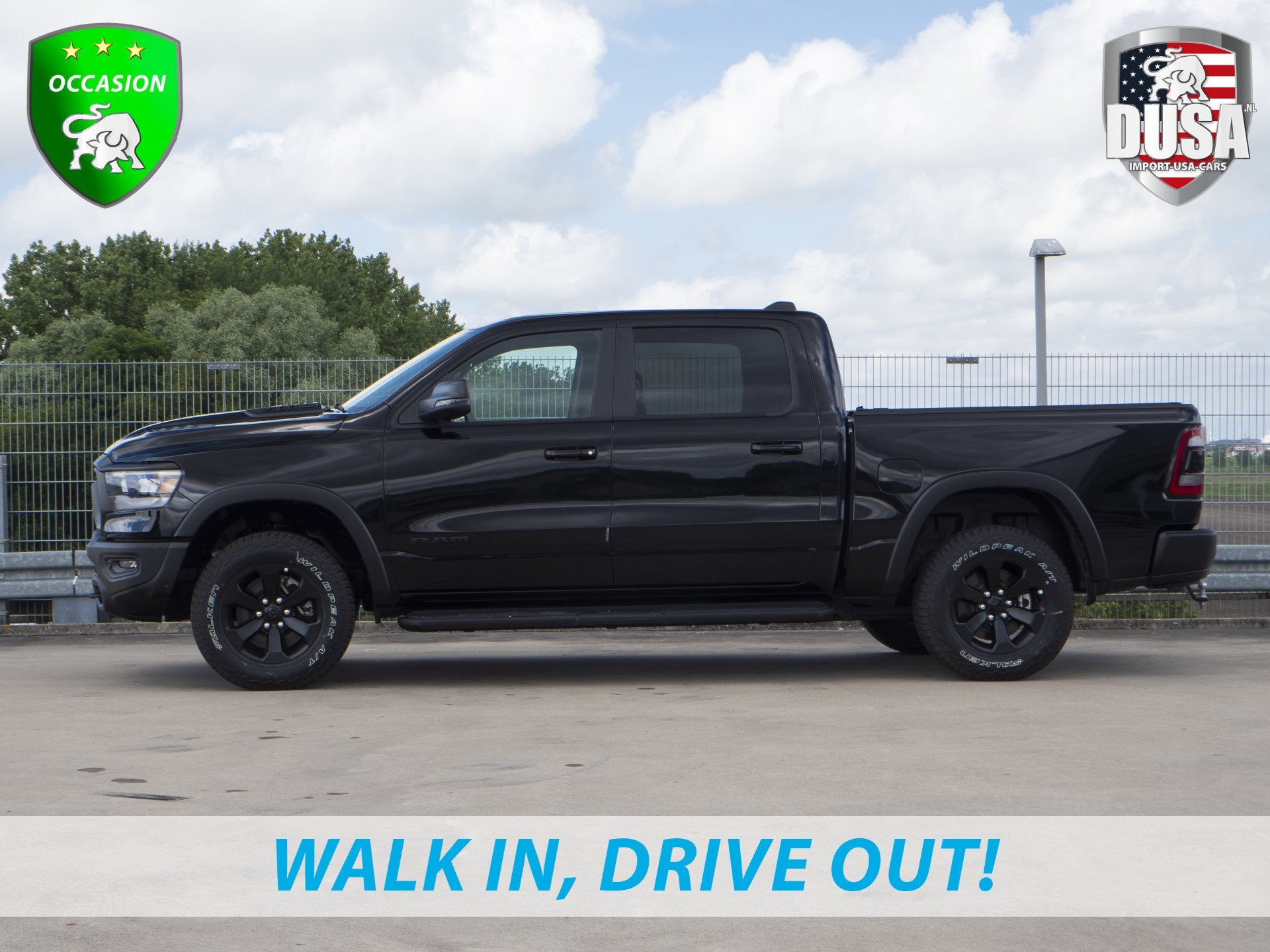 RAM 1500 Rebel | 3.6L V6 | Crew Cab Full | HUD | LEDER | Pan, Auto's, Dealer onderhouden, Gebruikt, Zwart, Bedrijf