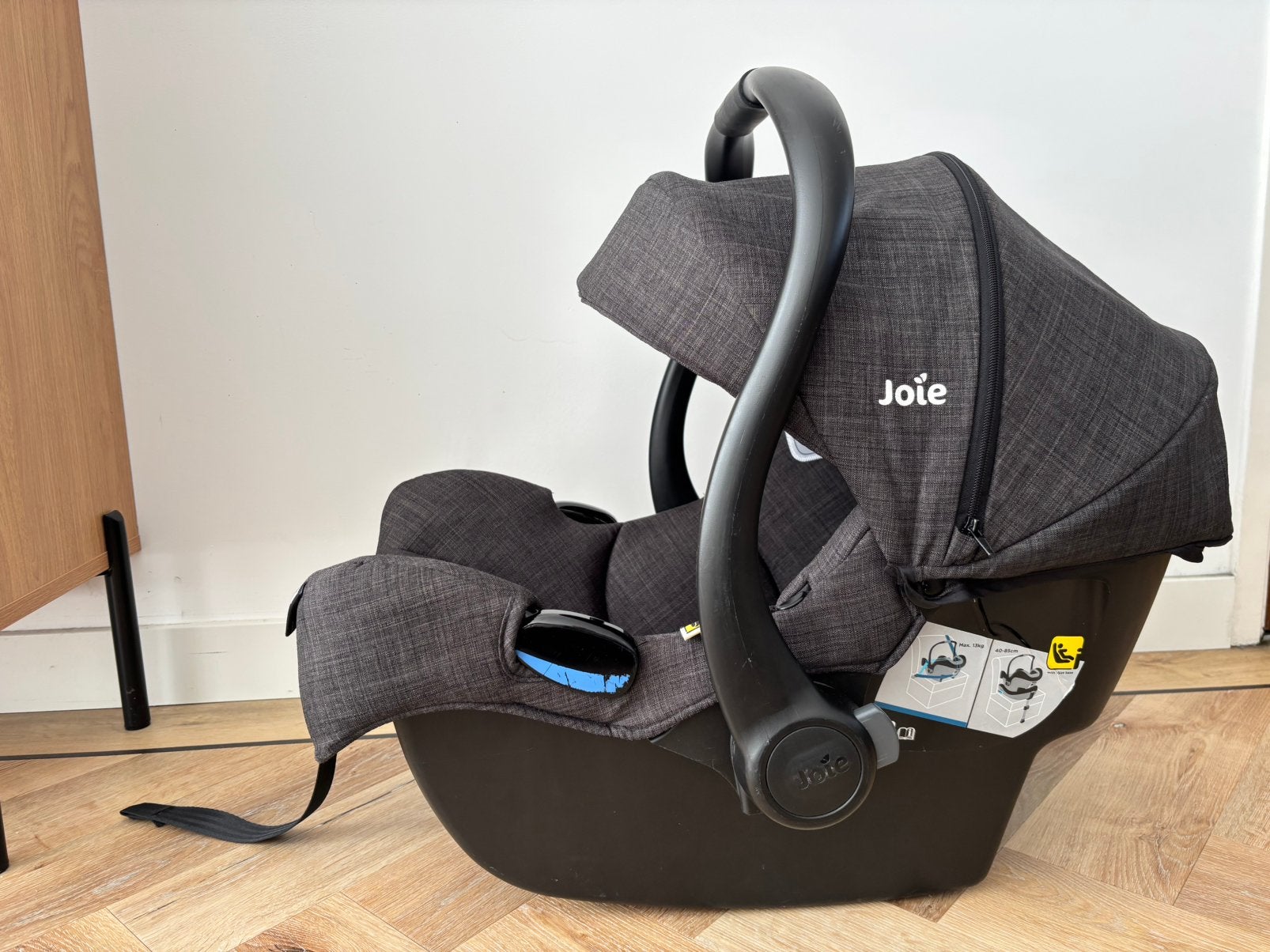 Joie i-Gemm autostoel isofix met base, Kinderen en Baby's, Autostoeltjes, Autogordel of Isofix, Zo goed als nieuw, 0 t/m 13 kg