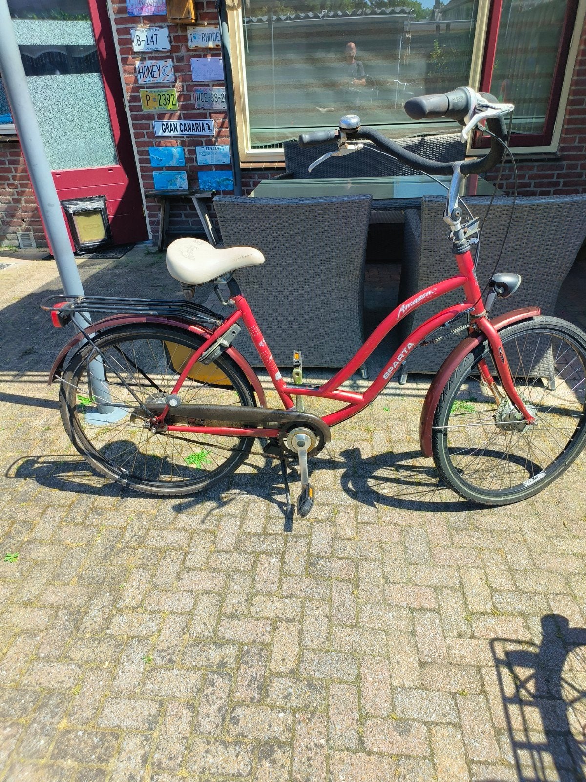 leuke goede Sparta moederfiets, Fietsen en Brommers, Fietsen | Dames | Moederfietsen, Ophalen, 2 zitjes, Gebruikt, Sparta