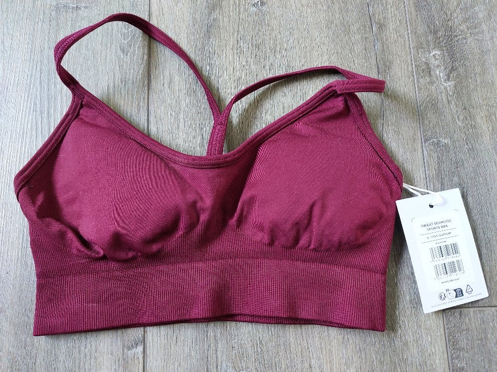 NIEUWE Sport BH Gymshark, mt S Bordeaux rood, Overige kleuren, Nieuw, Ophalen of Verzenden, Fitness of Aerobics