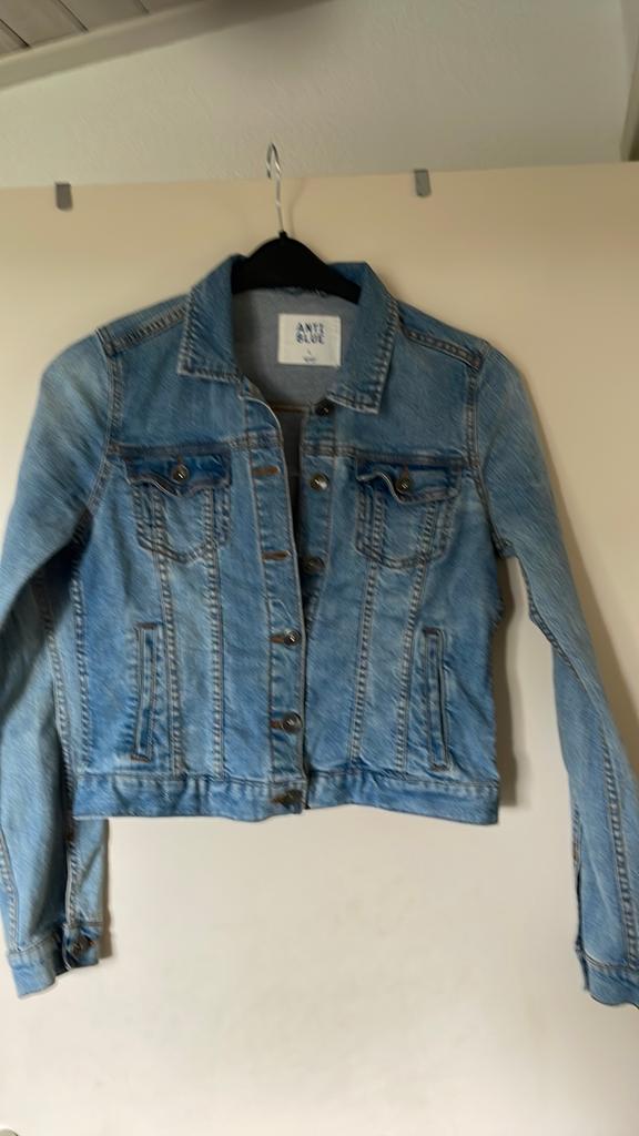 Dames spijkerjasje maat L, Ophalen of Verzenden, Zo goed als nieuw, Maat 42/44 (L), Blauw
