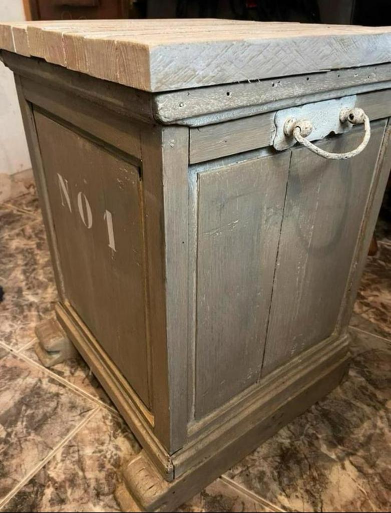 Zware houten landelijke wasbox, opbergkist, speelgoed, Huis en Inrichting, Woonaccessoires | Kisten, Ophalen, 50 tot 100 cm