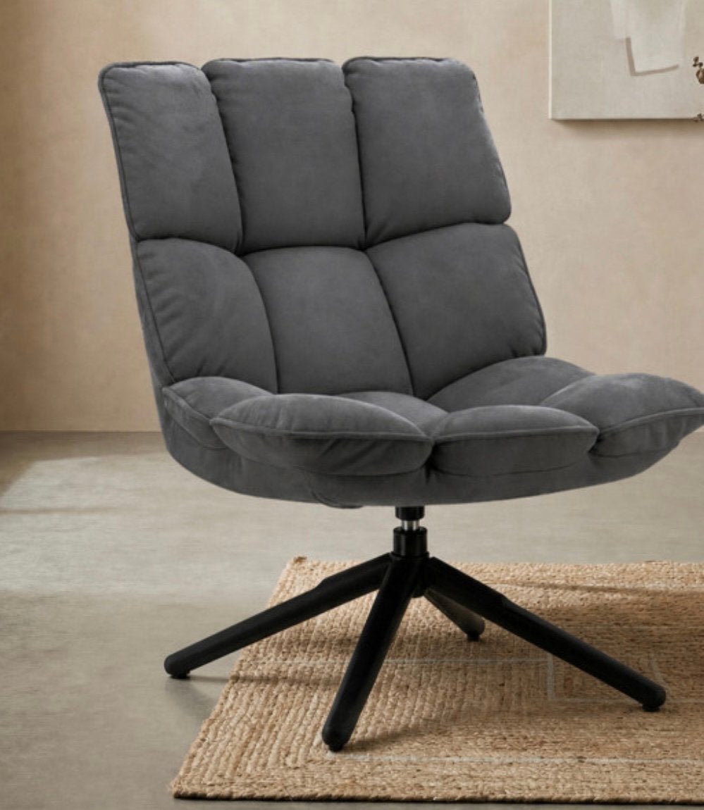 Eleonora Daan draai fauteuil, Ophalen, 75 tot 100 cm, Zo goed als nieuw, Metaal