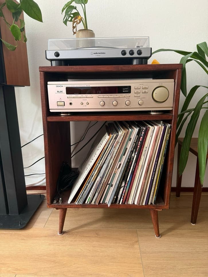 Retro platenspeler kastje - hout, Audio, Tv en Foto, Platenspelers, Ophalen, Gebruikt, Platenspeler, Overige merken