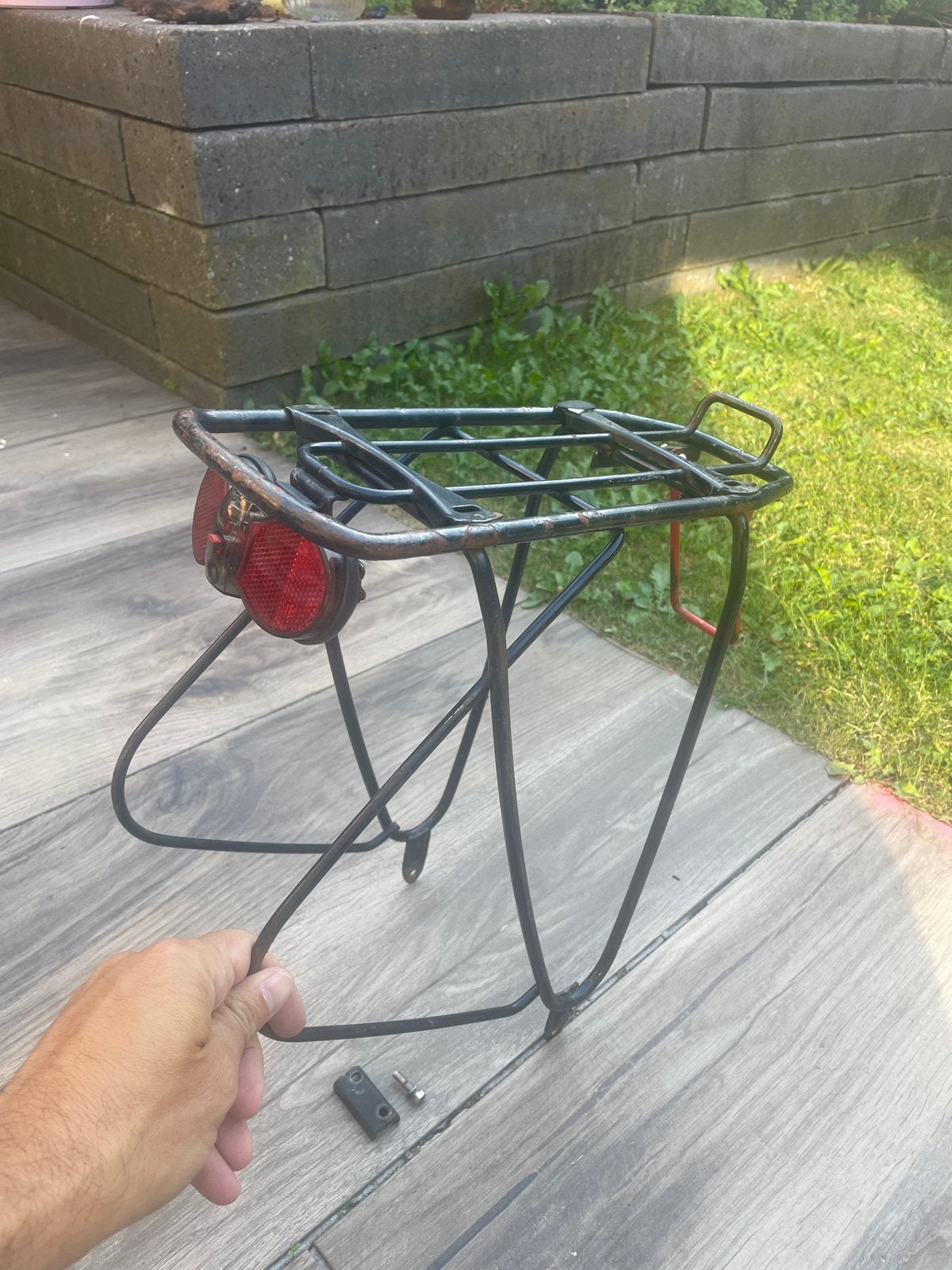 Used bike rack, Fietsen en Brommers, Fietsaccessoires | Bagagedragers, Ophalen, Gebruikt