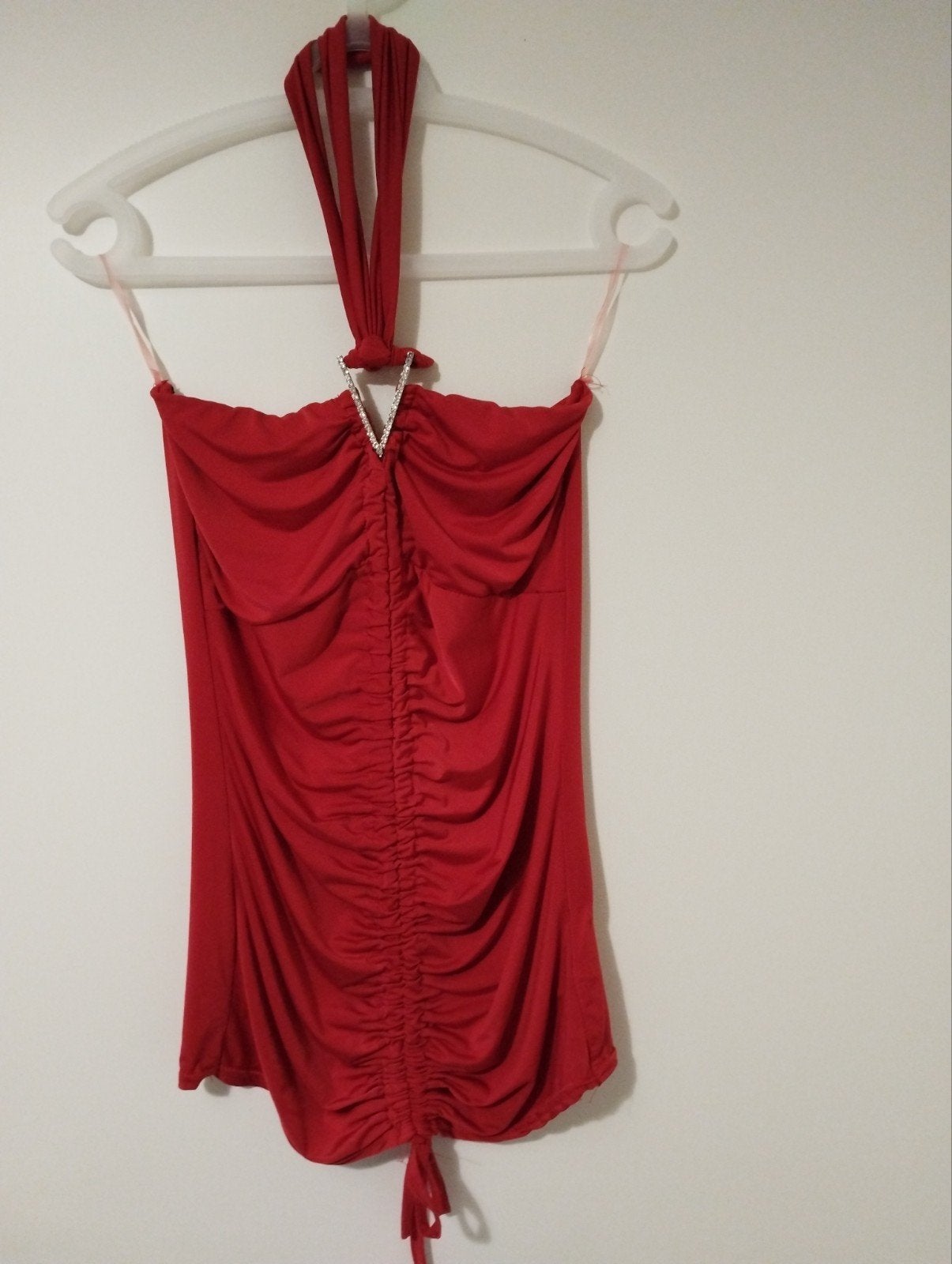 Rode haltertop maat M, Kleding | Dames, Maat 38/40 (M), Ophalen of Verzenden, Zo goed als nieuw, Korte mouw