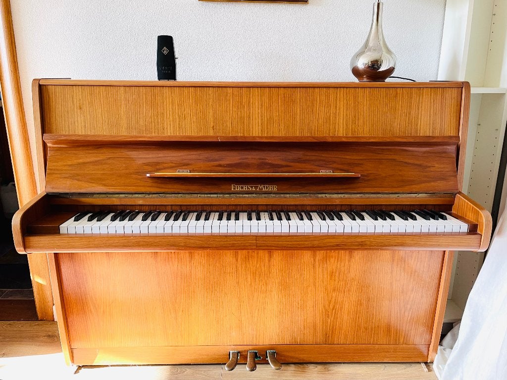 Compacte studiopiano Fuchs&Möhr bruin in goede staat, Muziek en Instrumenten, Ophalen, Zo goed als nieuw, Bruin, Piano